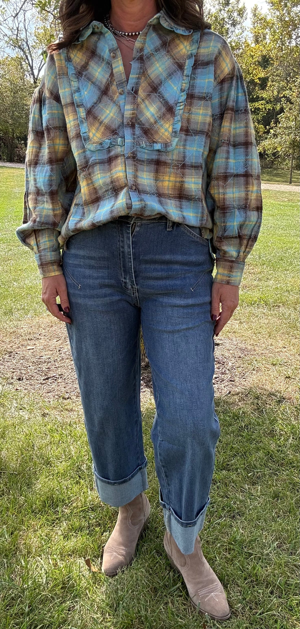 The Easygoing Barrel Denim Pants