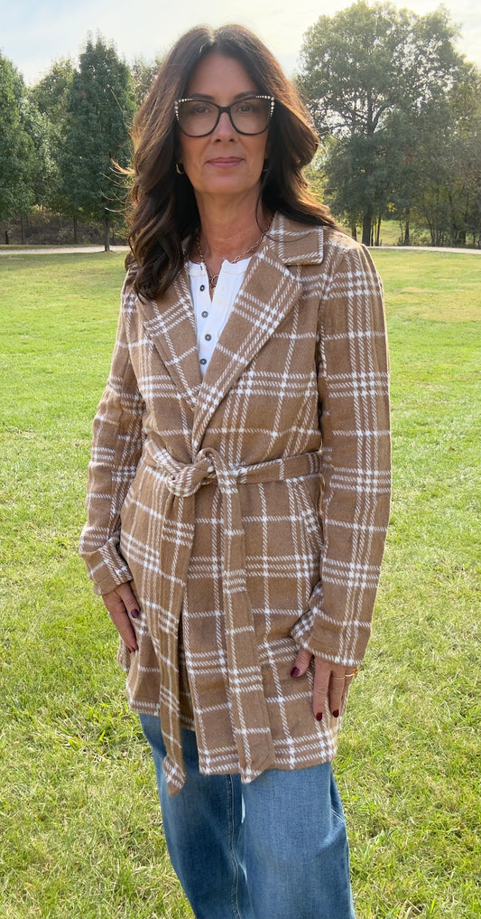 The Autumn Stroll Plaid Coat