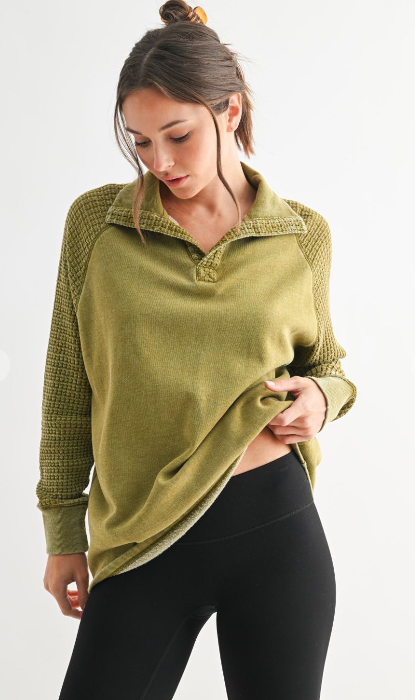 Duality Waffle Knit Henley