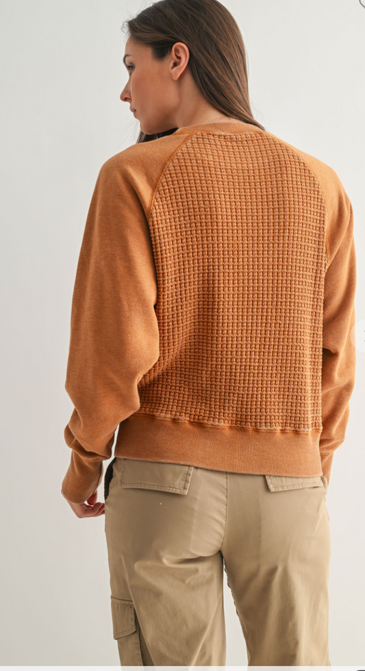 Cozy Waffle Knit Pullover