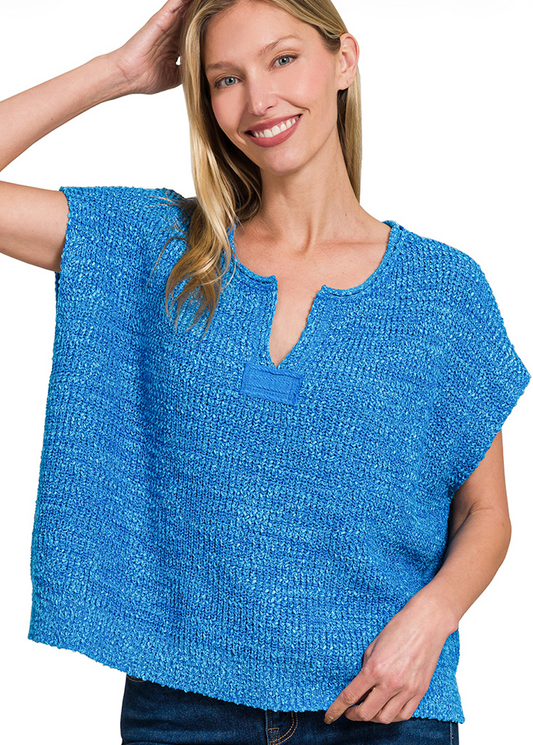 Back Patch Knit Pullover
