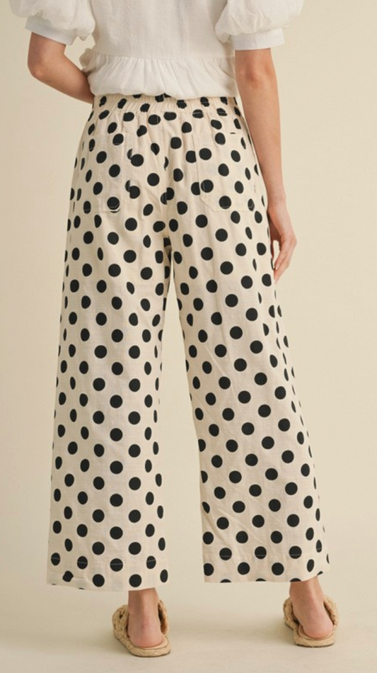 Polka Dot Wide Pants