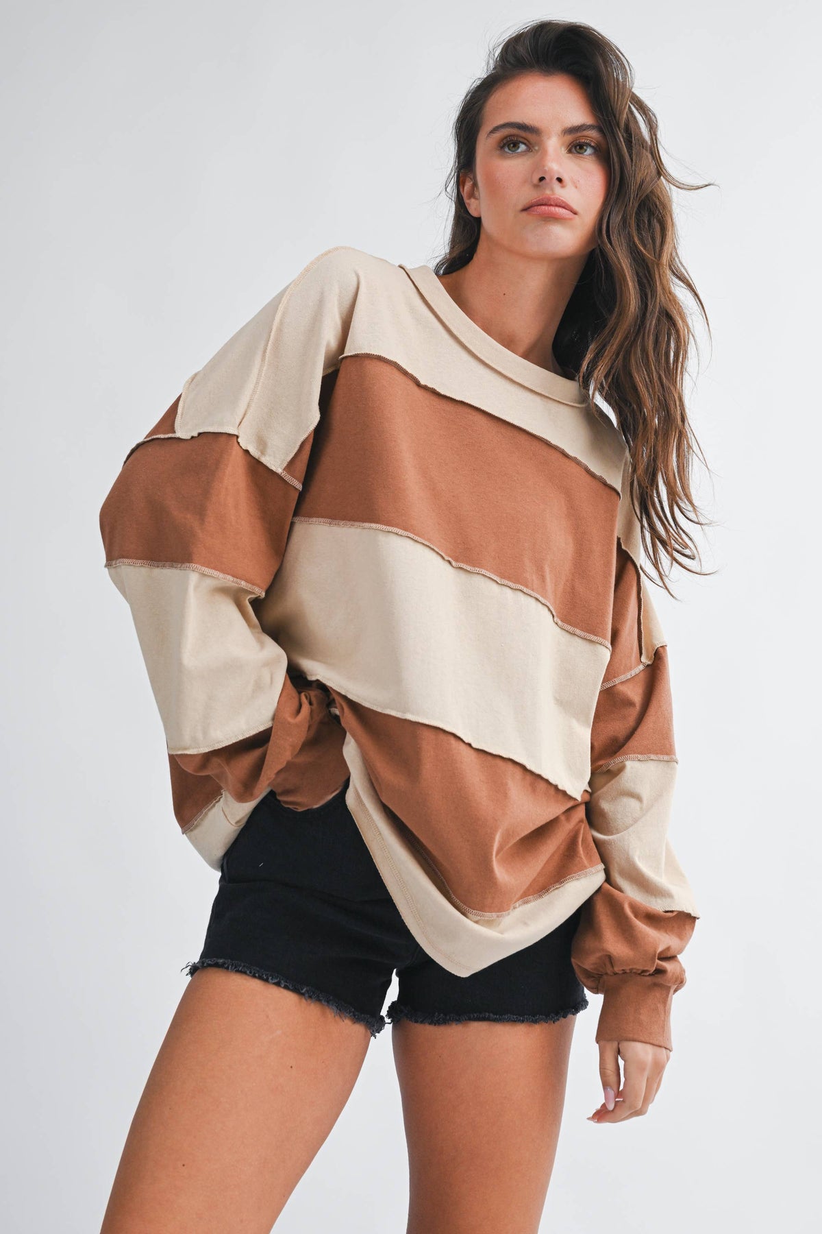 The Caramel Patch Color Block Pullover