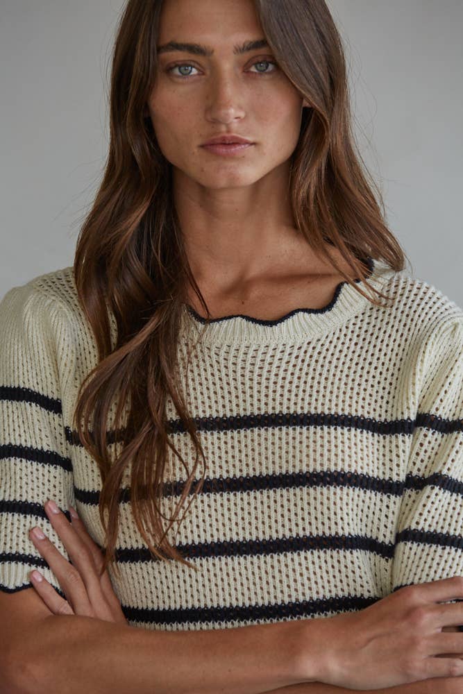 Crochet Striped Top