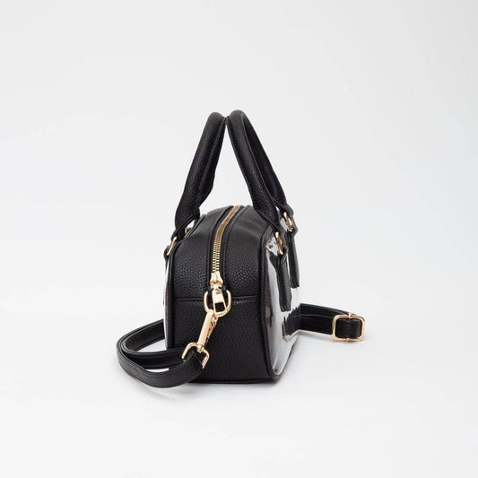 Clear Plastic East-West Top Handle Crossbody