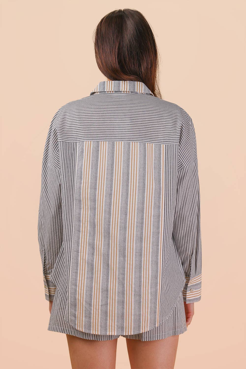 Striped Button Down Set