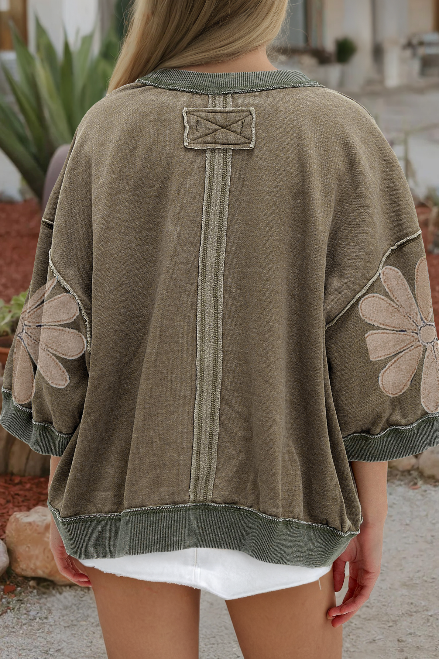 Olive Blossom Pullover