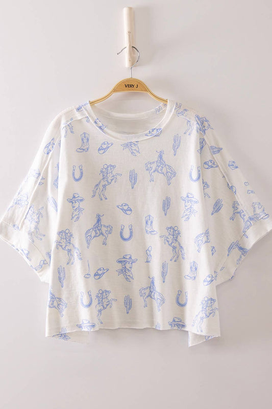 Western Graphic Top