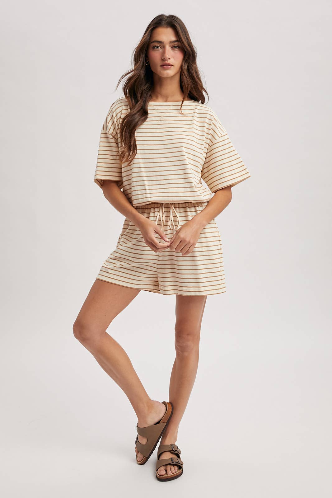 Boatneck Knit Romper