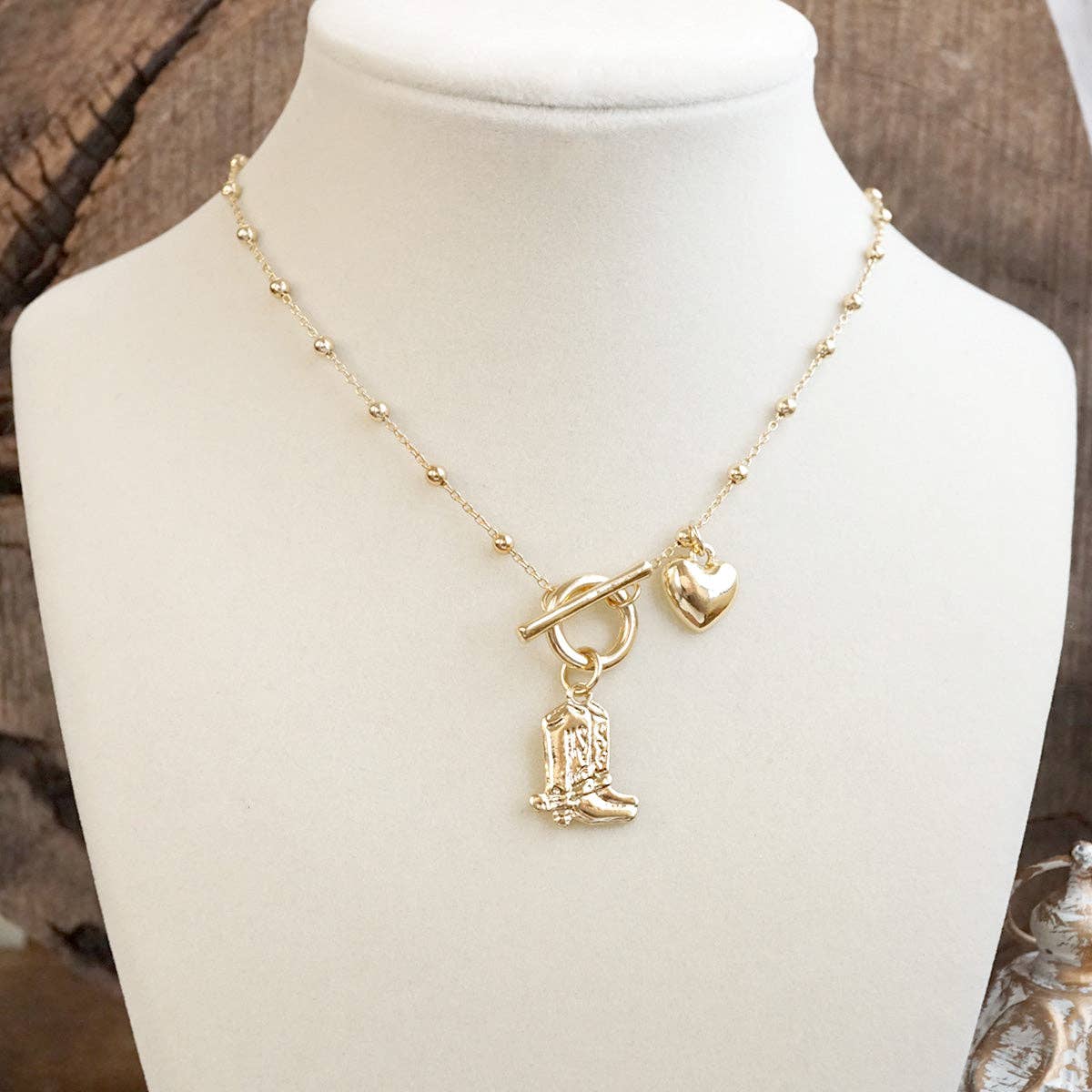 Heart and Sole Charm Necklace