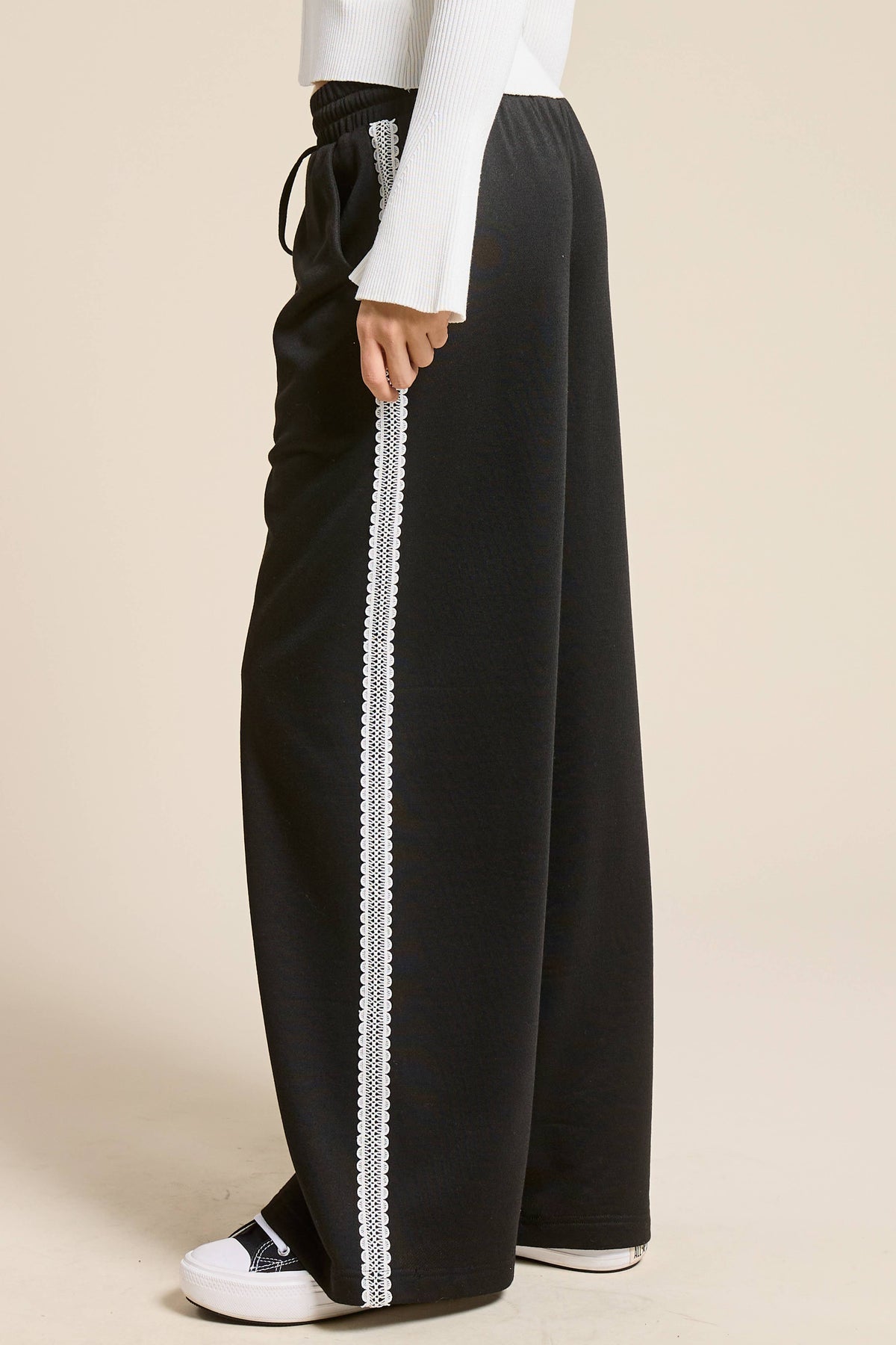 Lace & Leisure Wide-Leg Pants