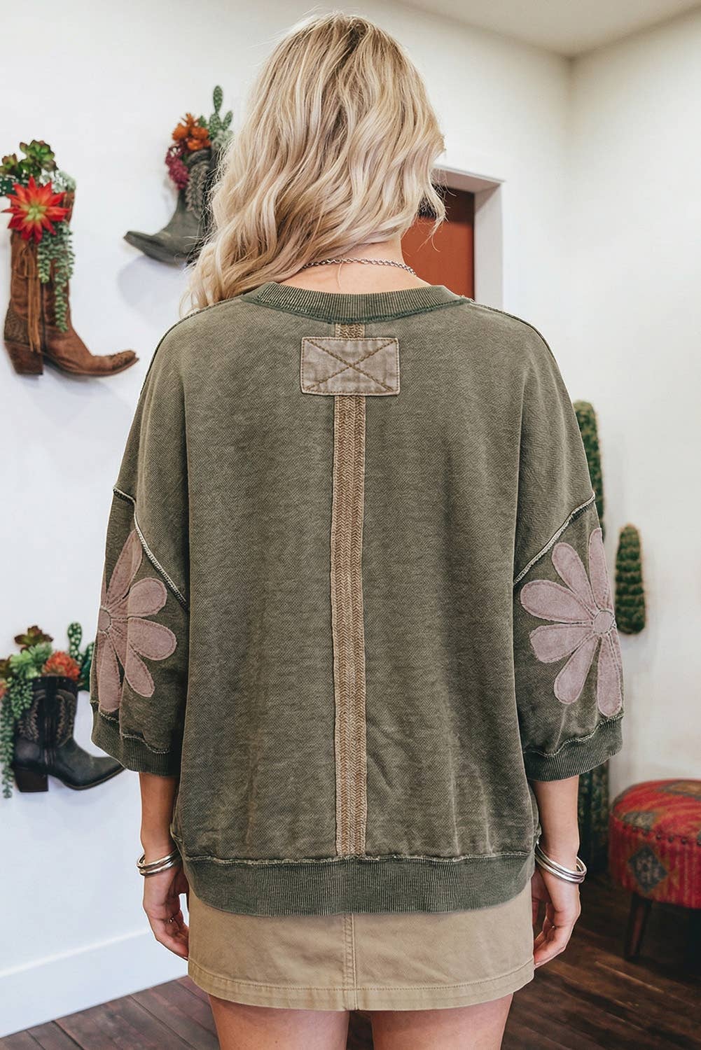 Olive Blossom Pullover