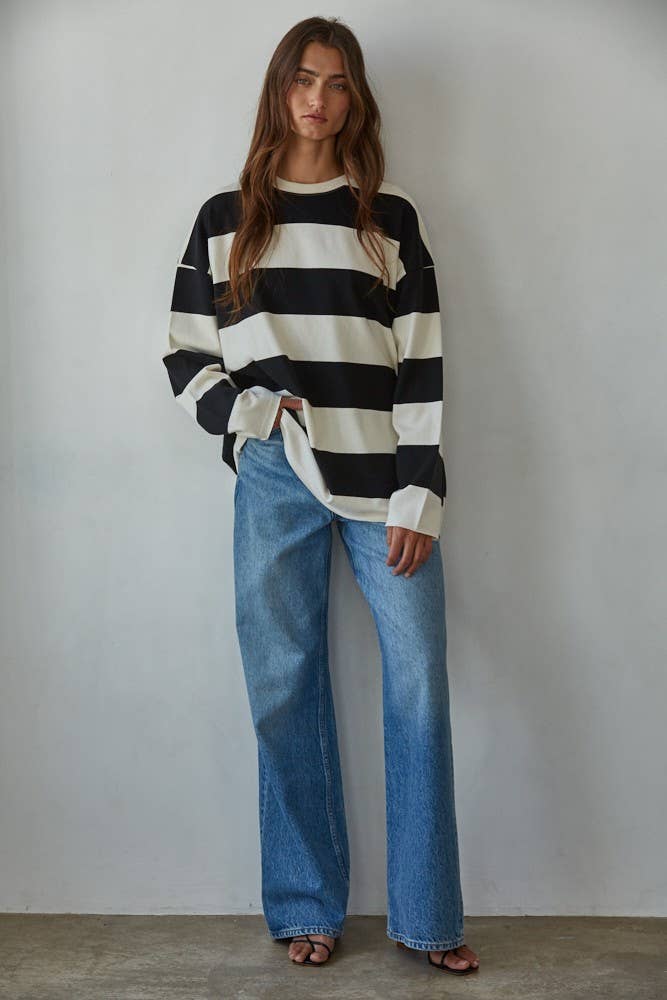 Striped Crewneck Sweatshirt