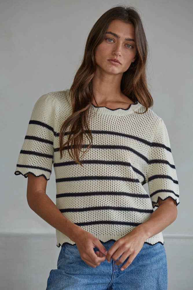 Crochet Striped Top
