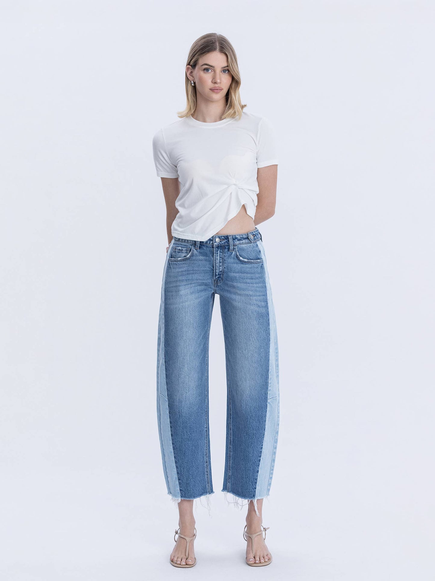 Side Hustle Barrel Leg Jeans
