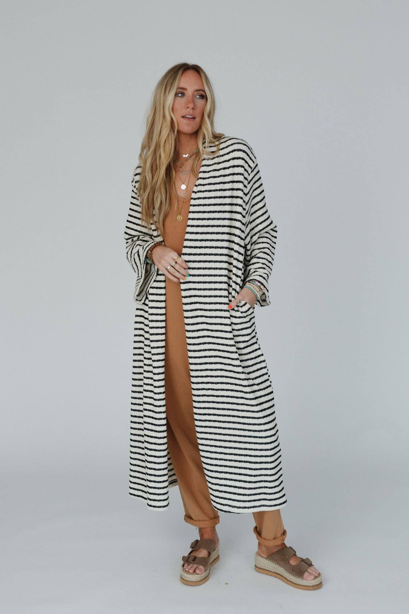 Venyx Striped Duster Cardigan