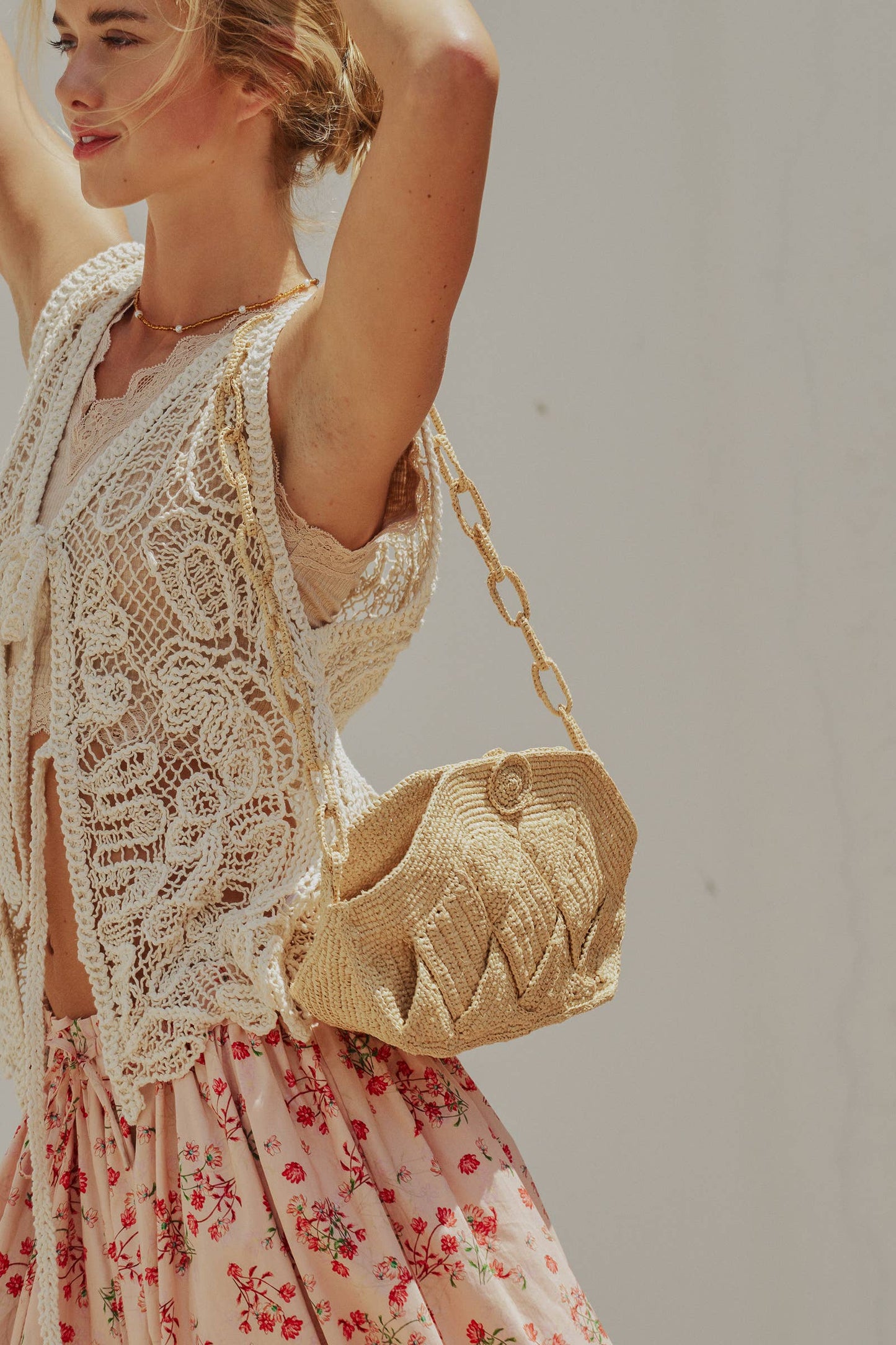 Crochet Tie-Front Vest Top