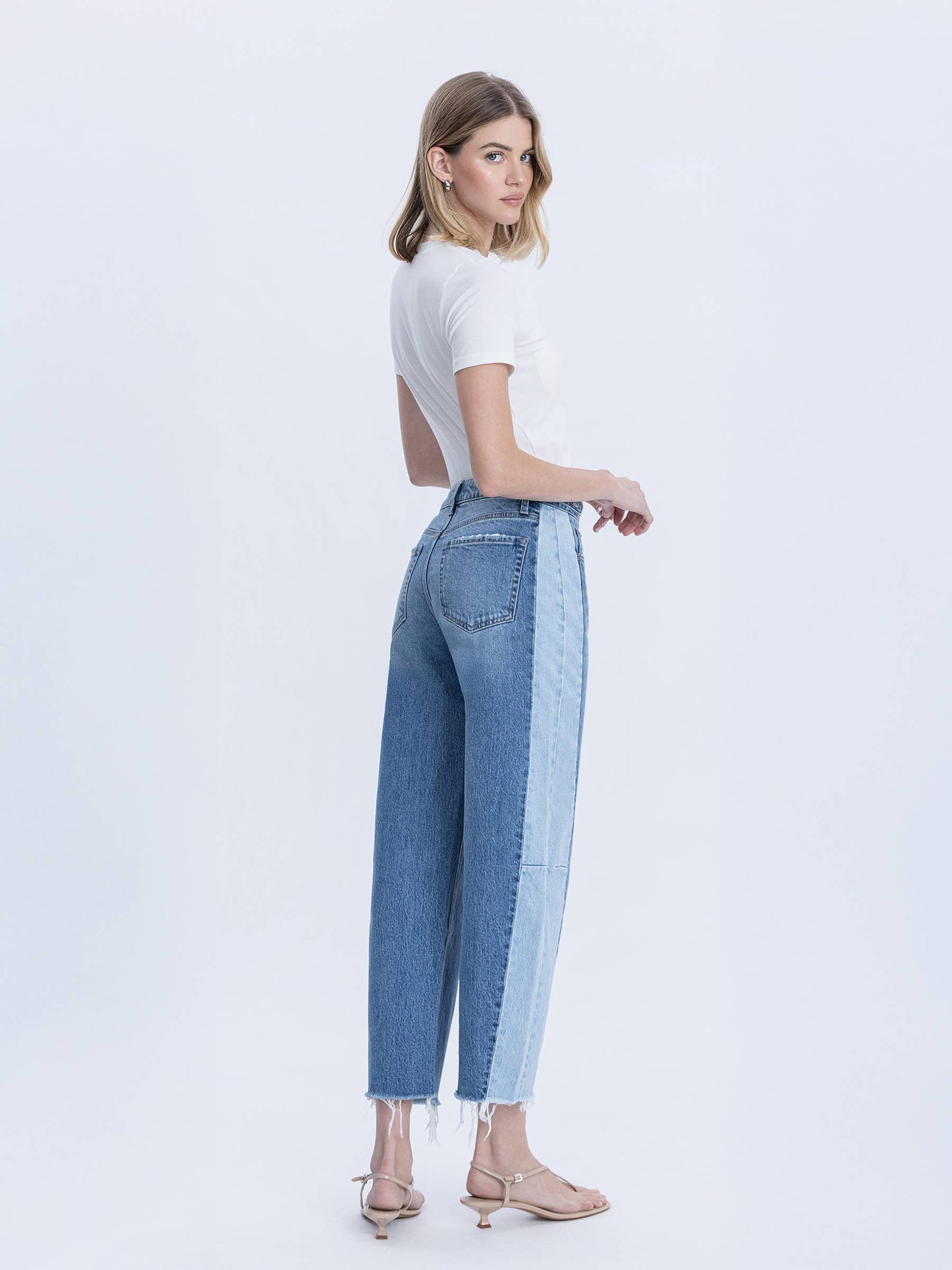 Side Hustle Barrel Leg Jeans
