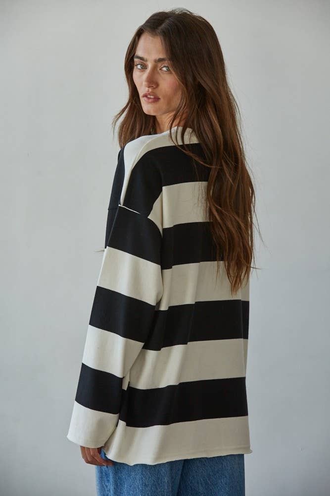 Striped Crewneck Sweatshirt