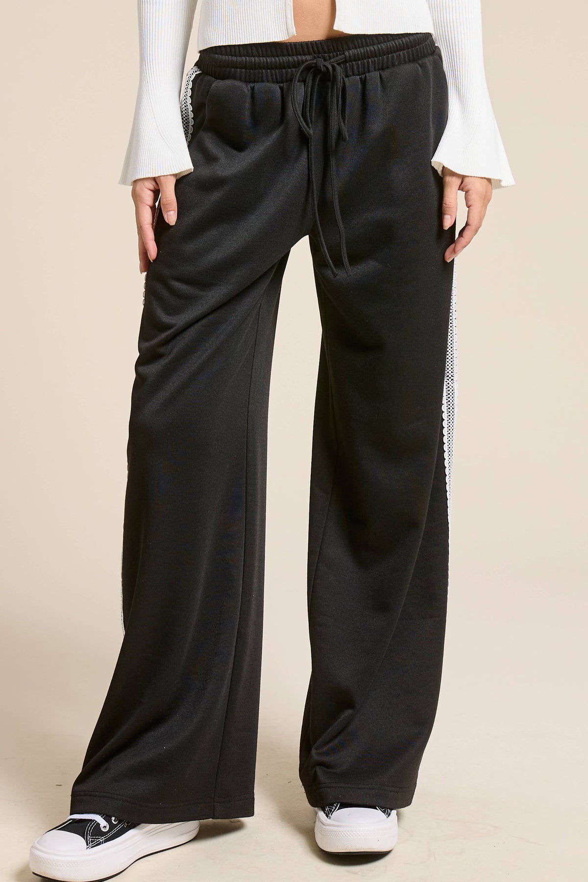 Lace & Leisure Wide-Leg Pants