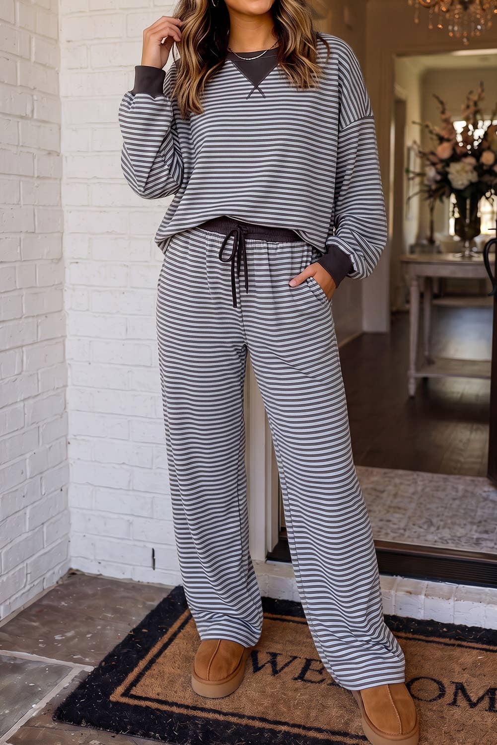 The Weekender Striped Set