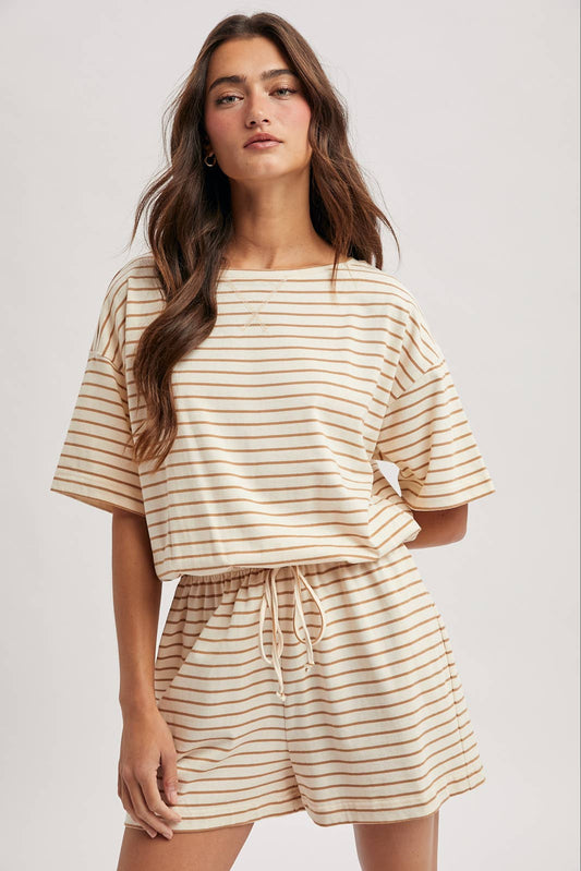 Boatneck Knit Romper