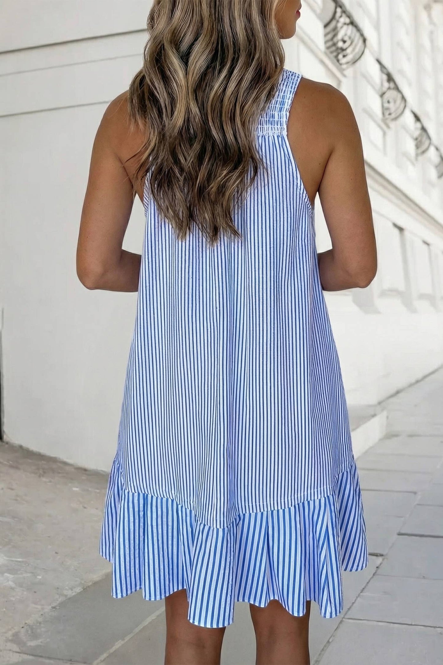 Ruffle Hem Mini Dress