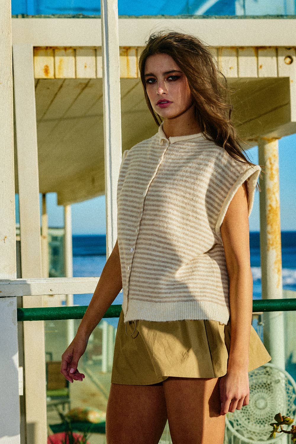 Soft Knit Stripe Cardigan