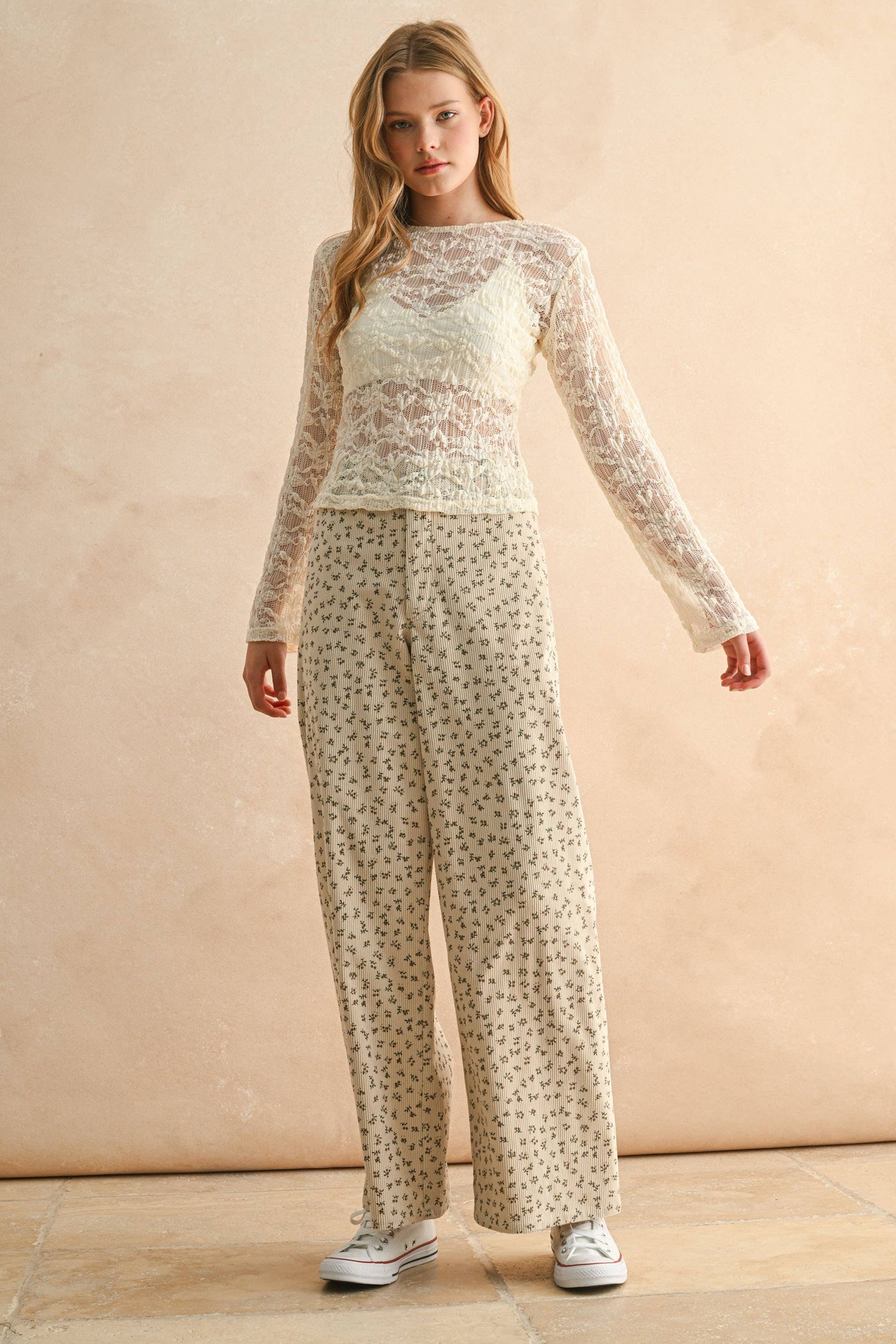 Floral Textured Top