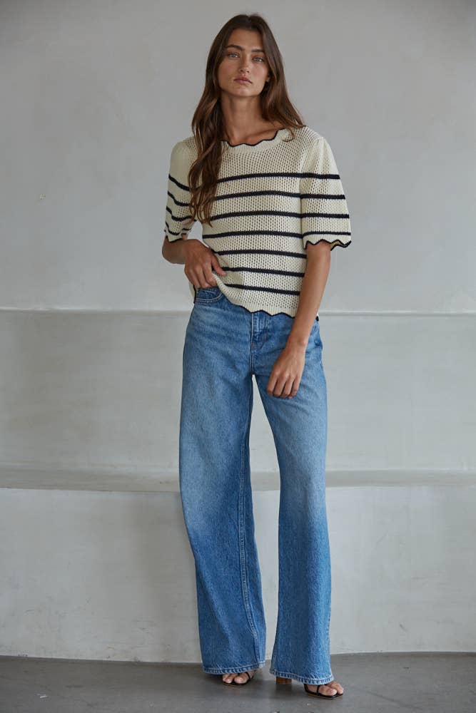 Crochet Striped Top